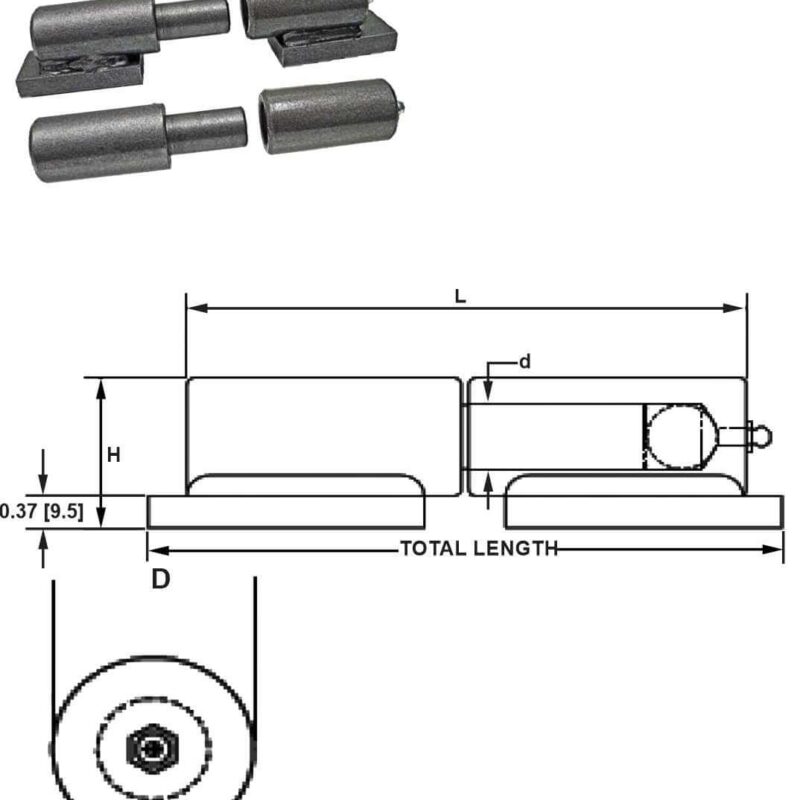 Steel Weld on Hinges