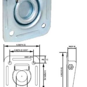 Trailer 6000 Ib Steel Tie Down Ring