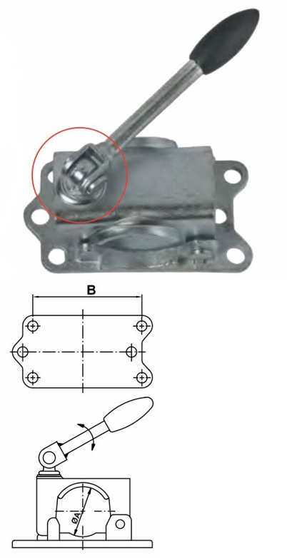 Trailer Jockey Wheel Clamp-With Moving Handle