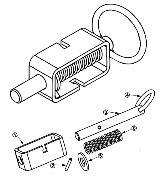Trailer Spring Tube Latch Assembly