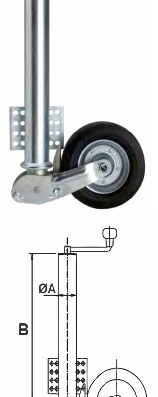 Trailer Automatic Jockey Wheel