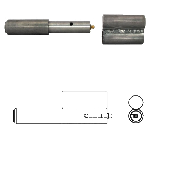 Steel Barrel Hinges with Welded Bar
